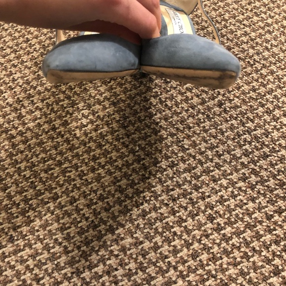 JIMMY CHOO blue suede lancer heels - Picture 6 of 6